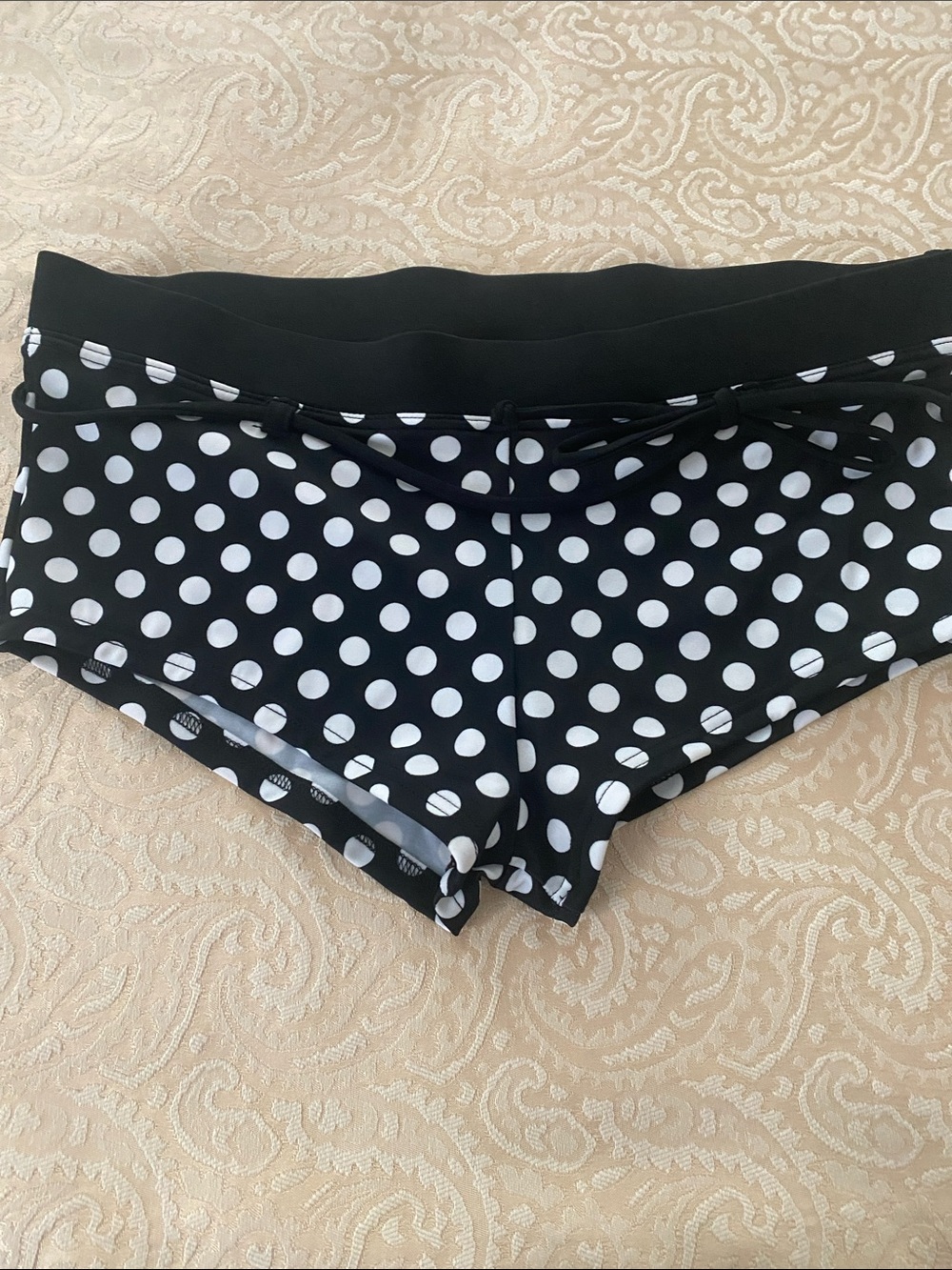NWOT never worn Black & White Polka Dot Swim Shorts